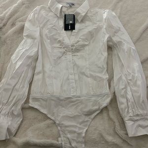 White button up bodysuit